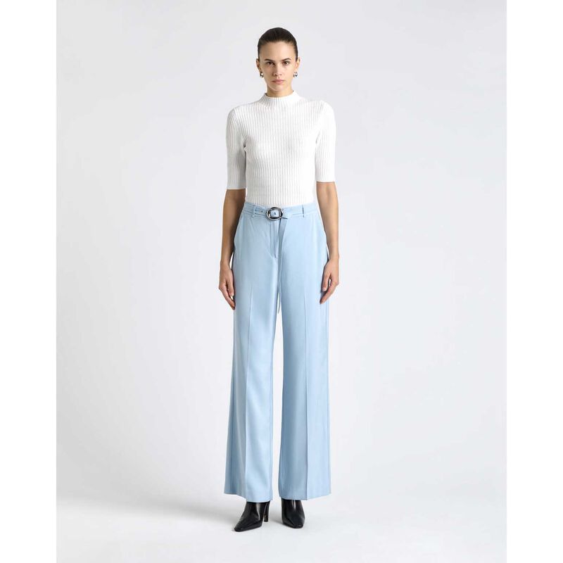 Cue Textured Elbow Sleeve Funnel Neck Knit image number 3